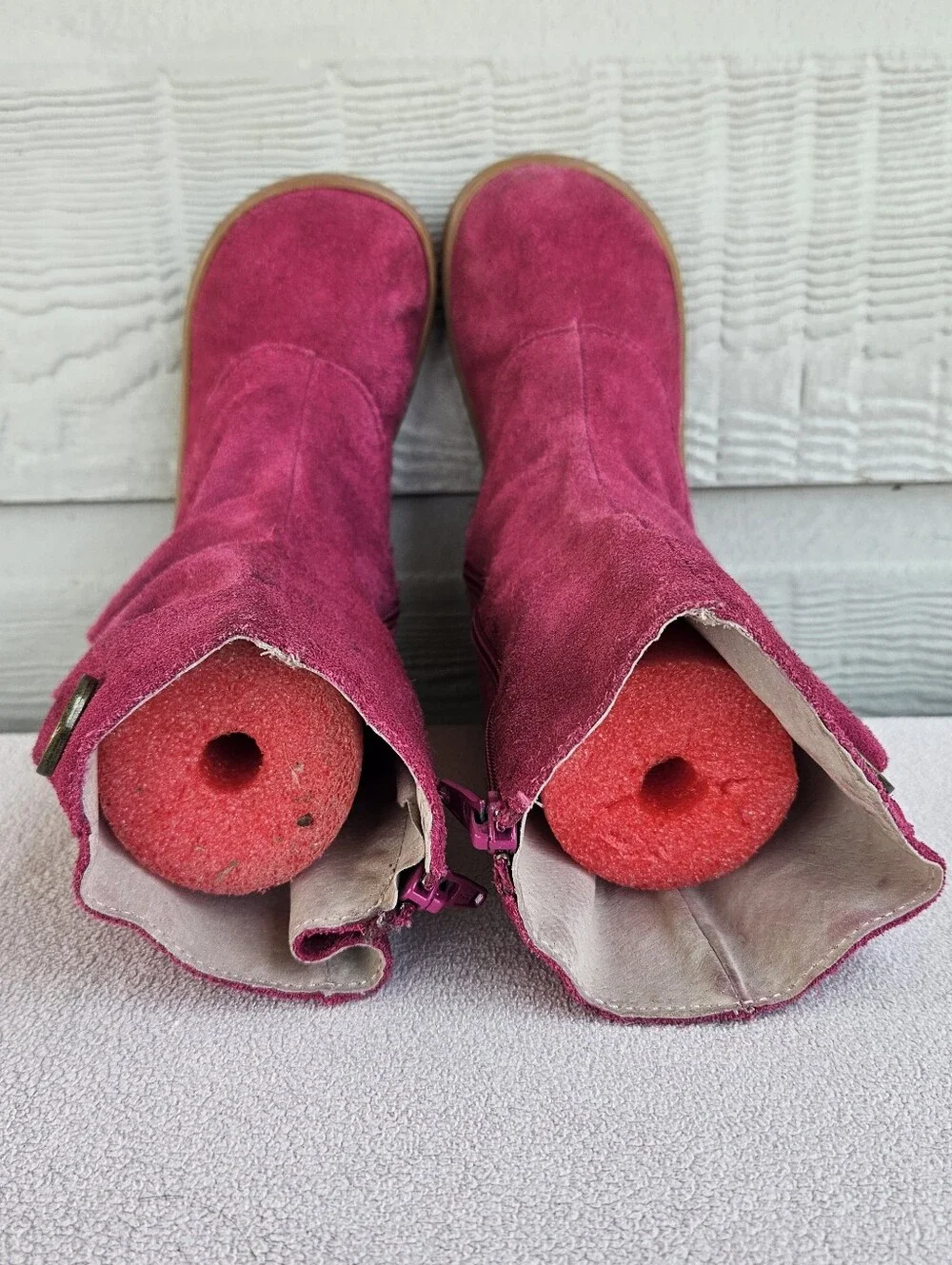 Livie & Luca Tiempo Toddler SZ 12 Fuchsia Classic Suede Pink Leather Riding Boot